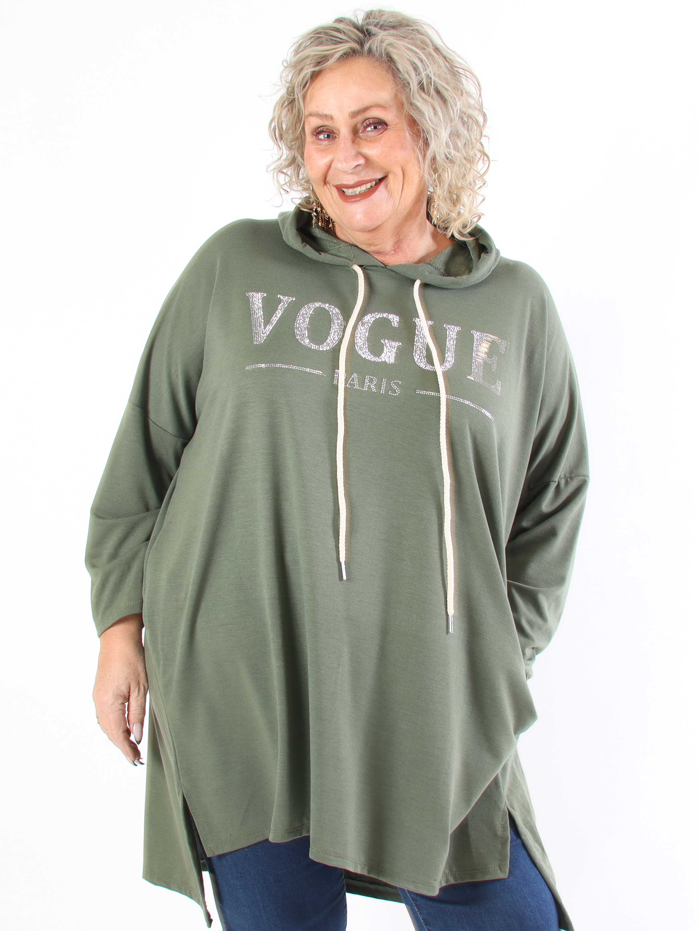 Vogue Hoodie - Plus size hoodie kjole med similisten
